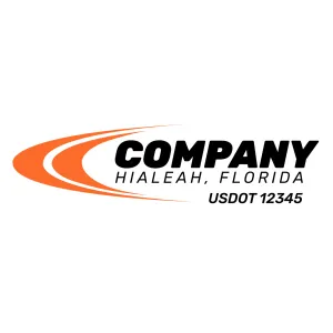Company Name Truck Door Decal (USDOT), 2 Pack