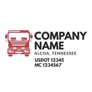 Company Name Truck Door Decal (USDOT), 2 Pack