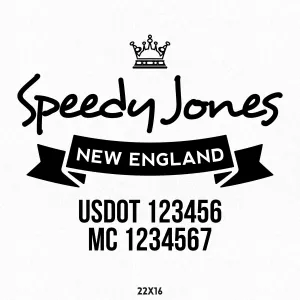 Company Truck Door Lettering With US DOT & MC Decal Sticker, 2 Pack