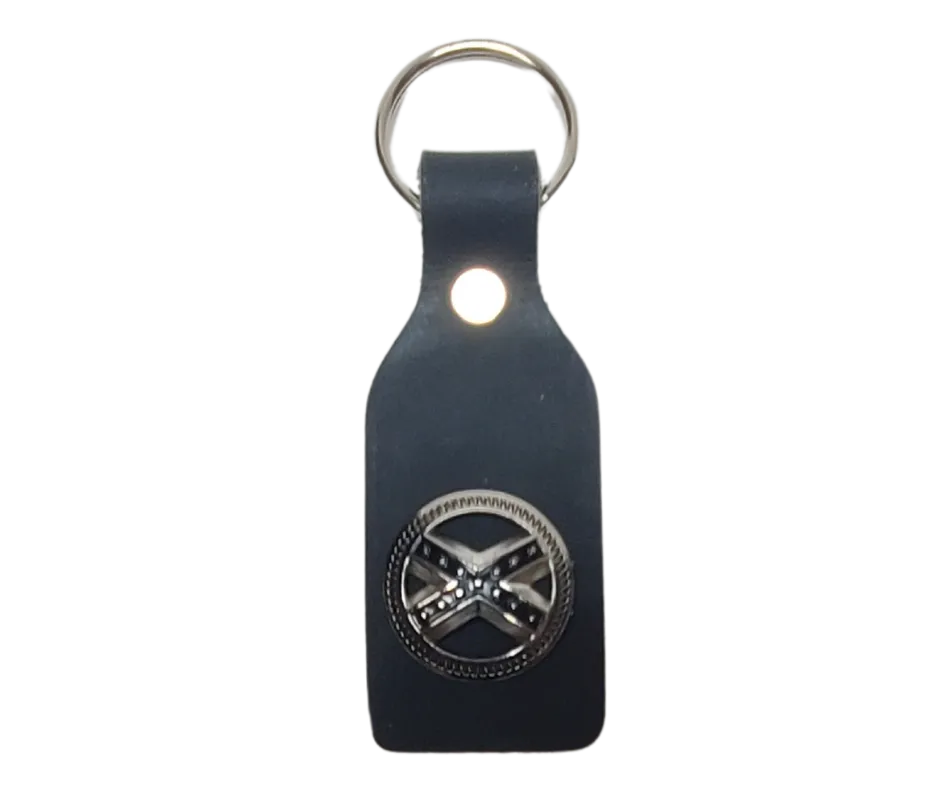 Concho Leather Key Fob