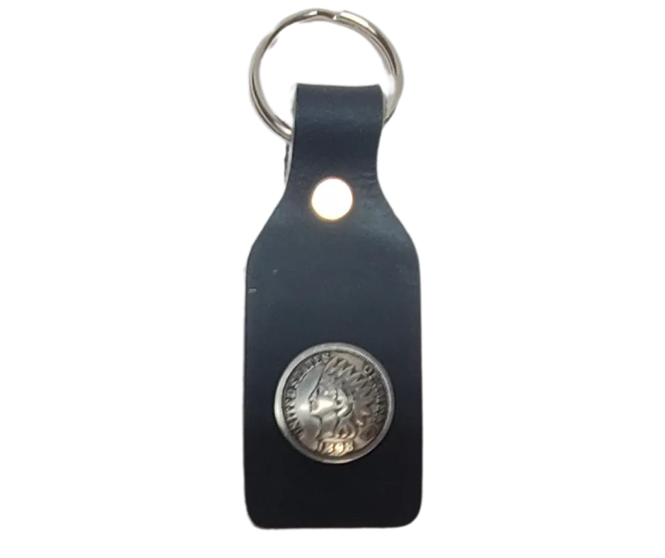 Concho Leather Key Fob