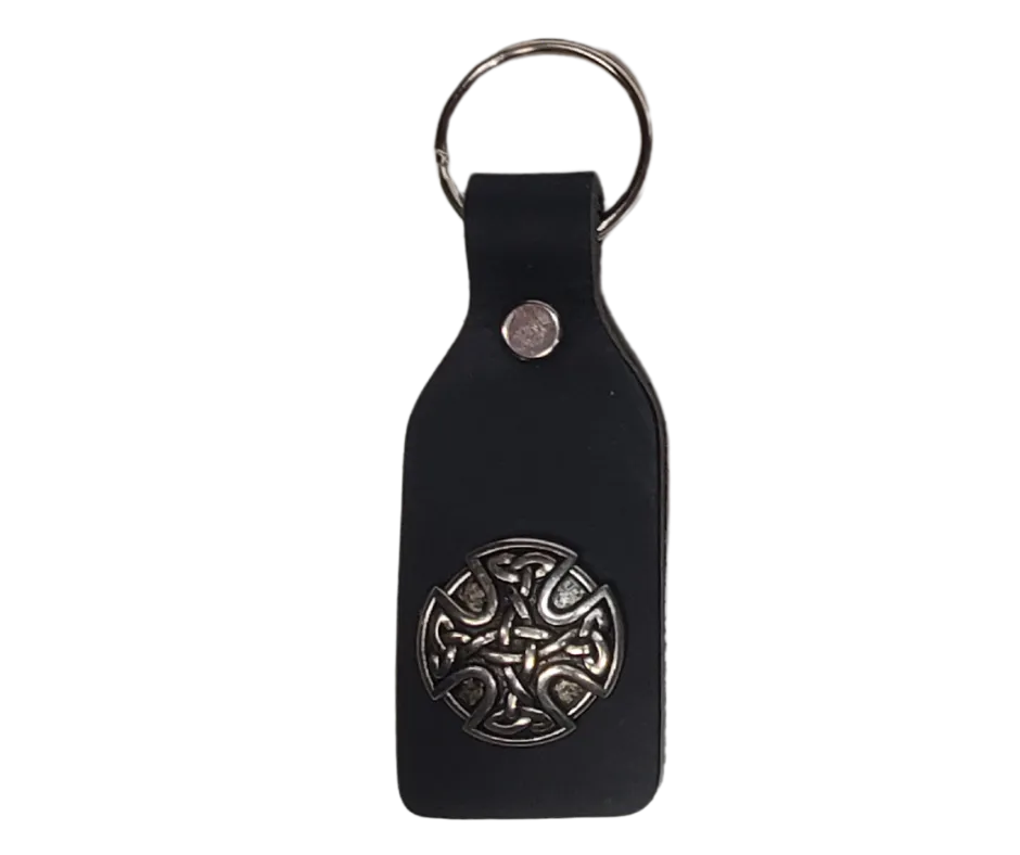 Concho Leather Key Fob