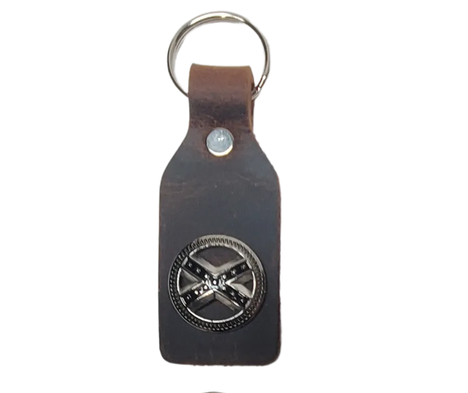 Concho Leather Key Fob