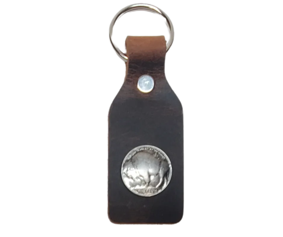 Concho Leather Key Fob