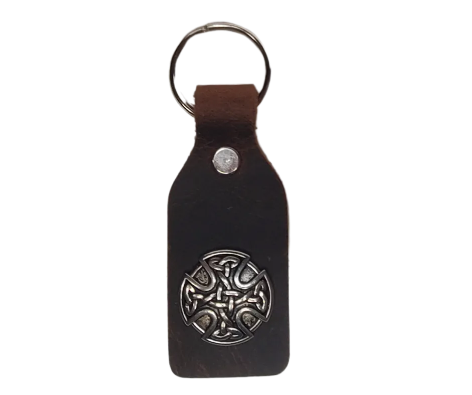 Concho Leather Key Fob