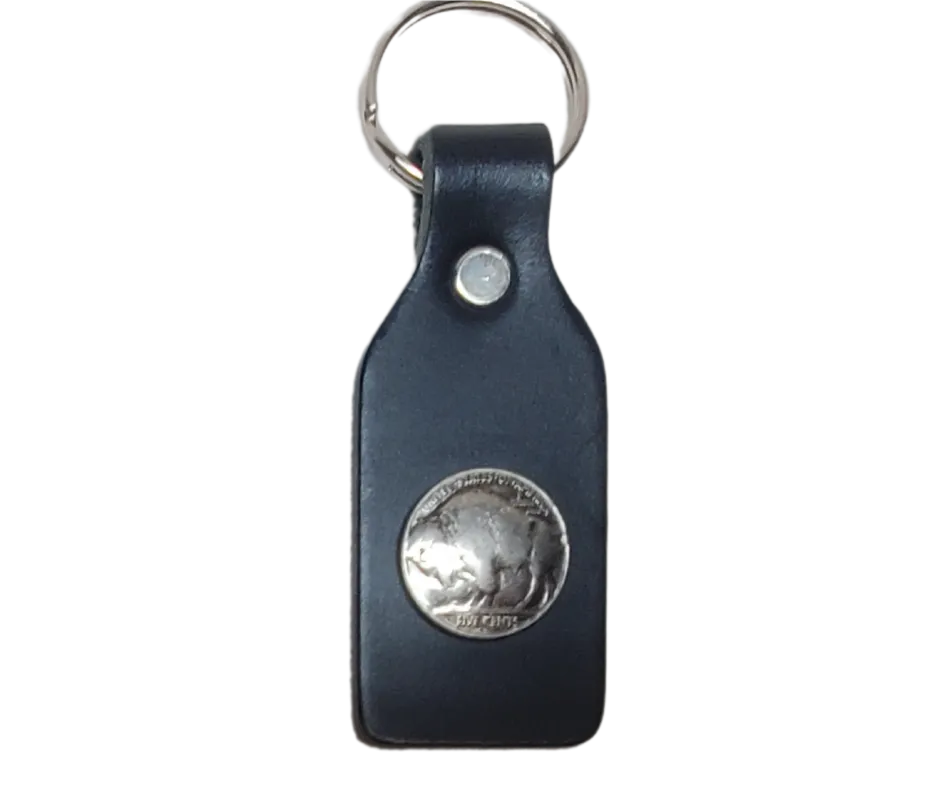 Concho Leather Key Fob