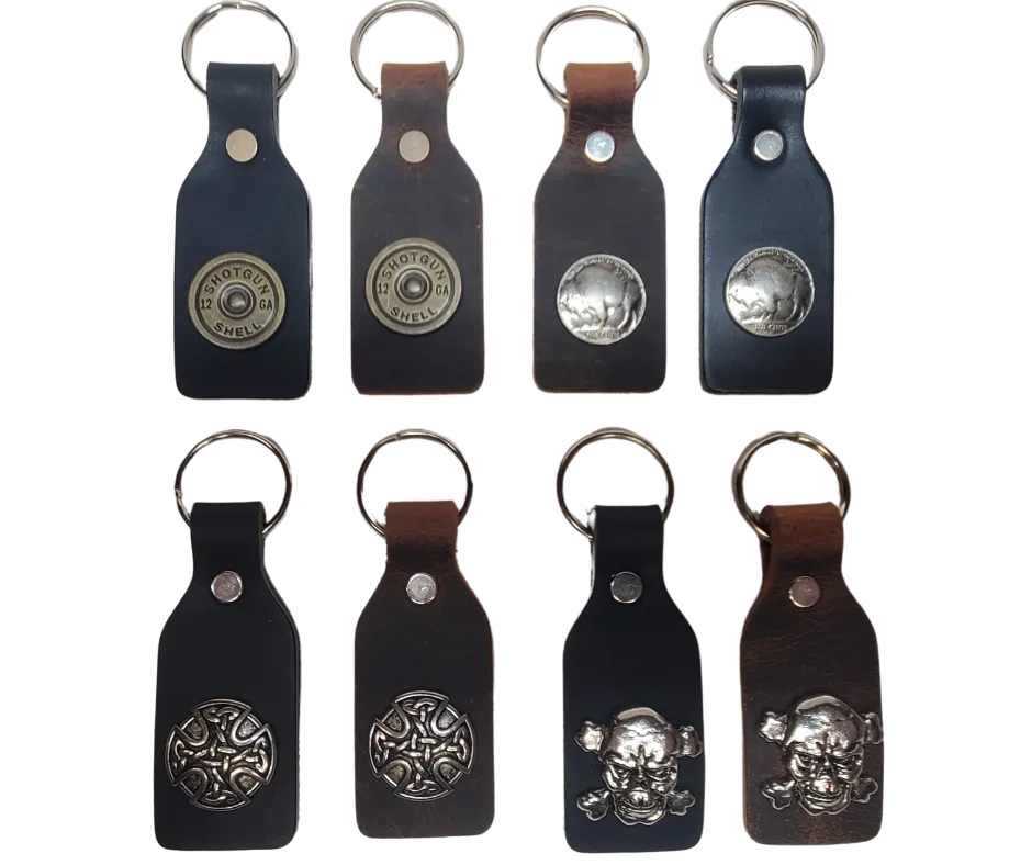 Concho Leather Key Fob