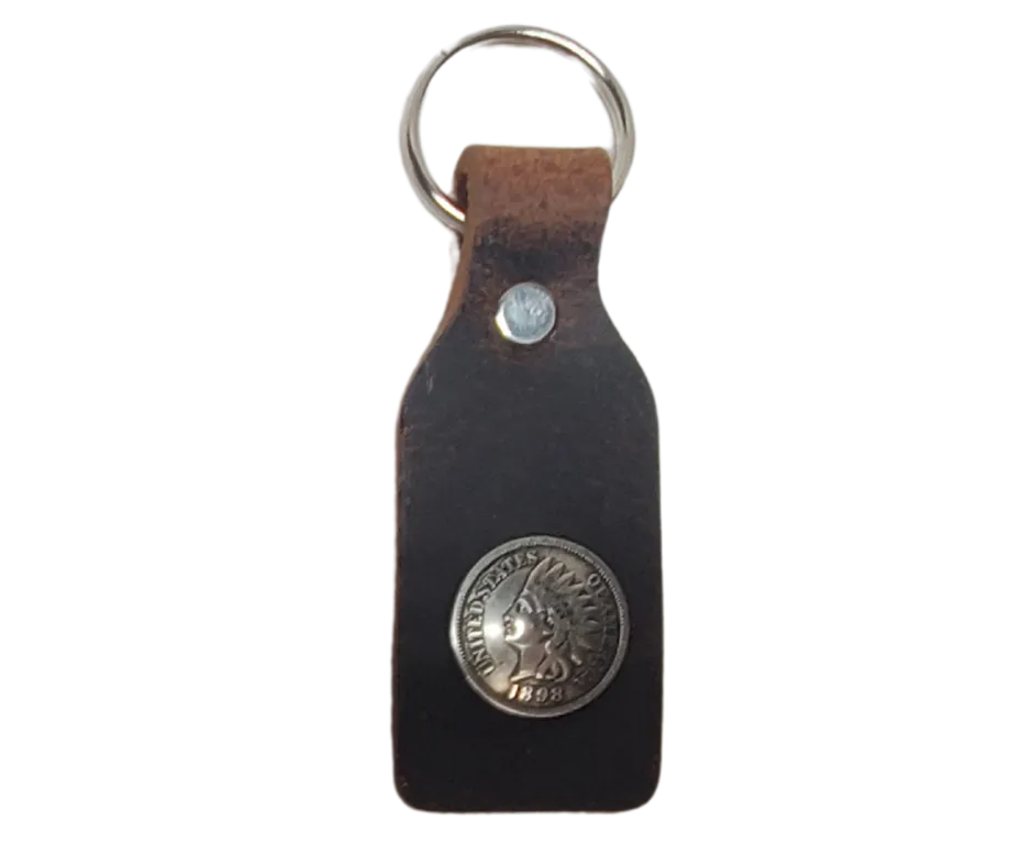 Concho Leather Key Fob