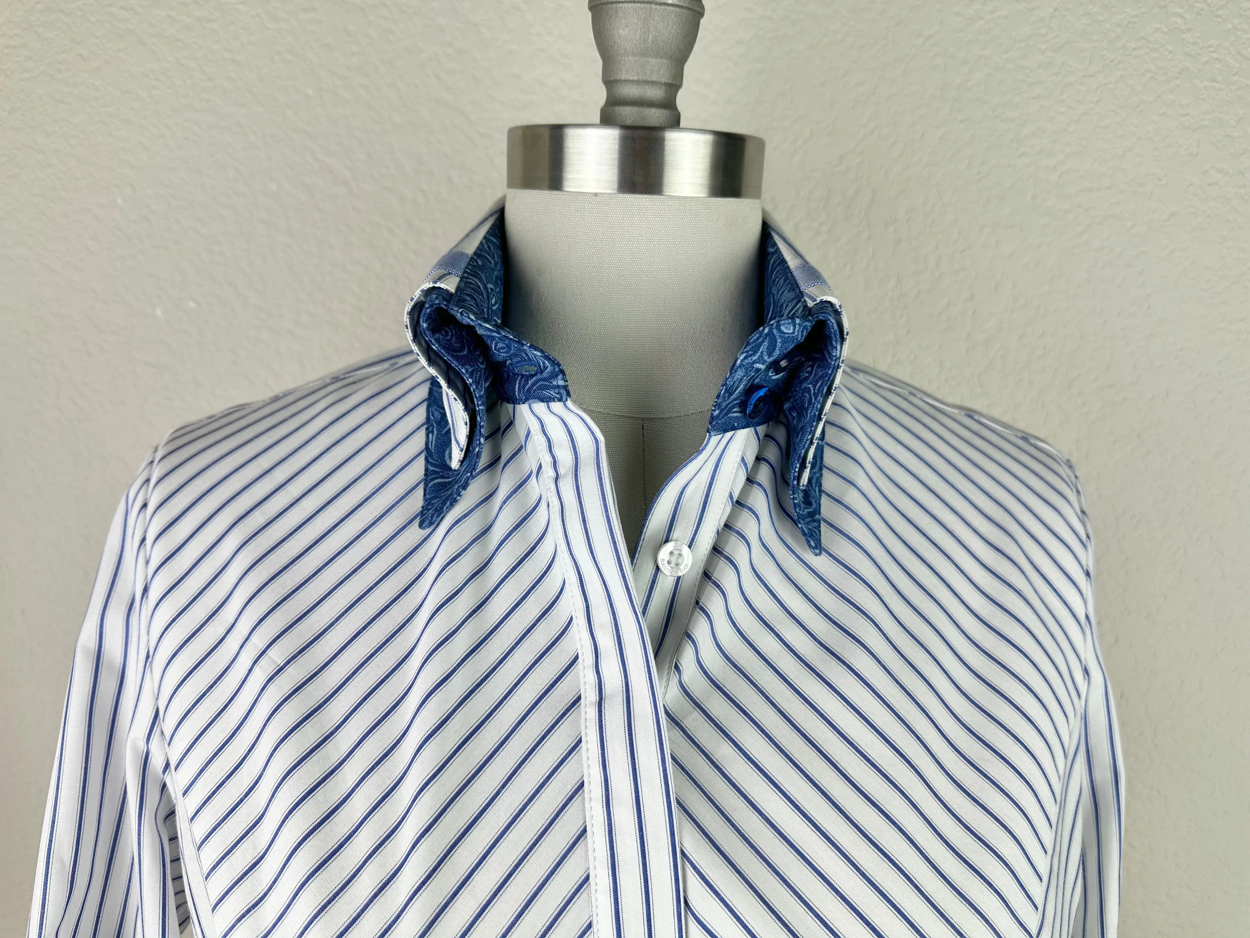 CR Statement Blue and White Pinstripe - FINAL SALE
