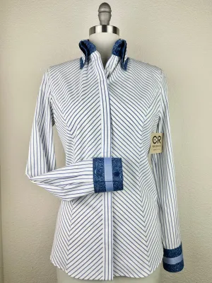 CR Statement Blue and White Pinstripe - FINAL SALE
