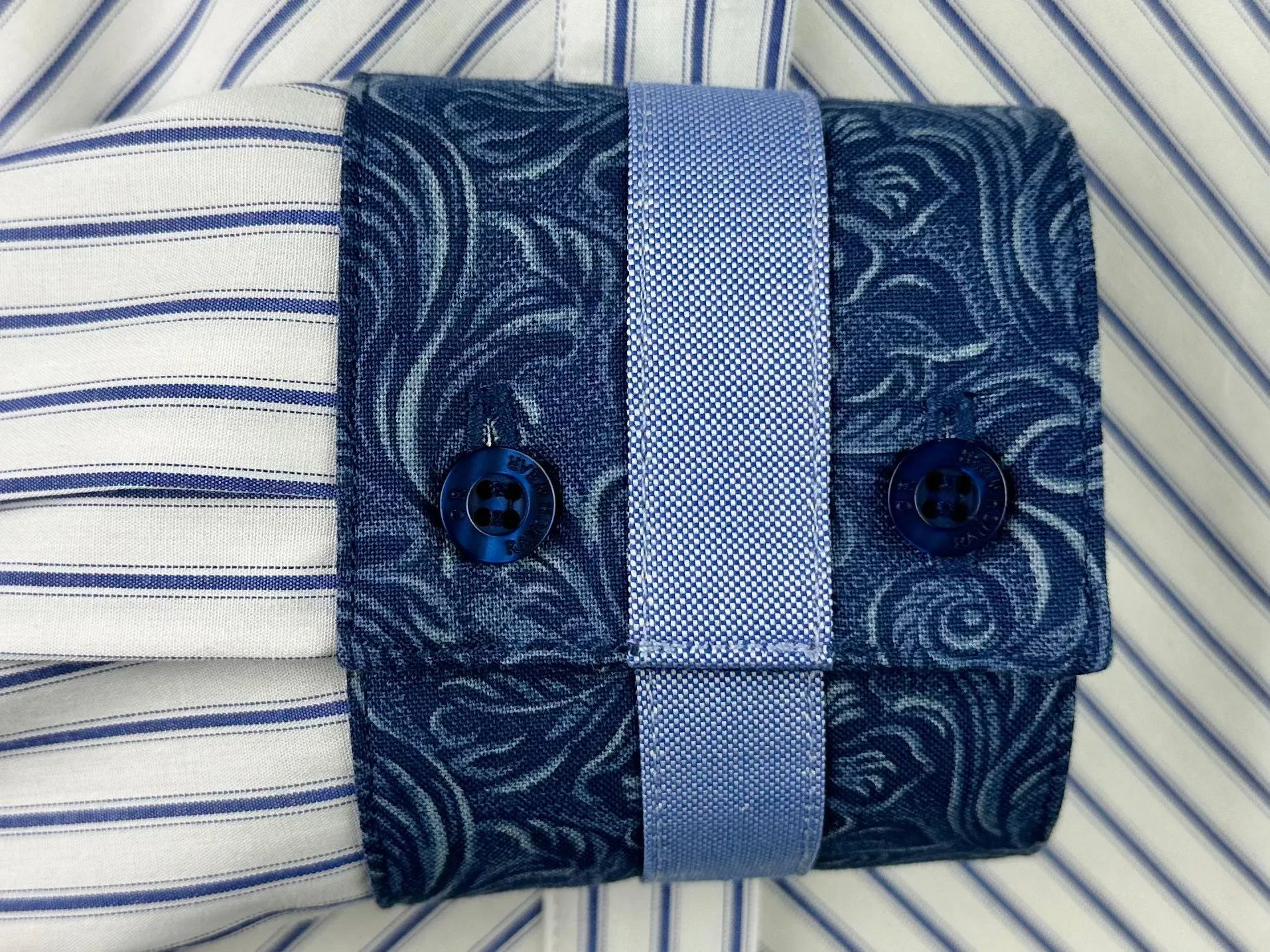 CR Statement Blue and White Pinstripe - FINAL SALE