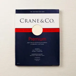 CRANE'S SHEET PAPER - 32 LB ECRU WHITE 8 1/2 X 11 SHEETS