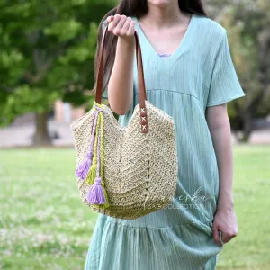 Crochet Raffia Straw Bag | The SILVIA