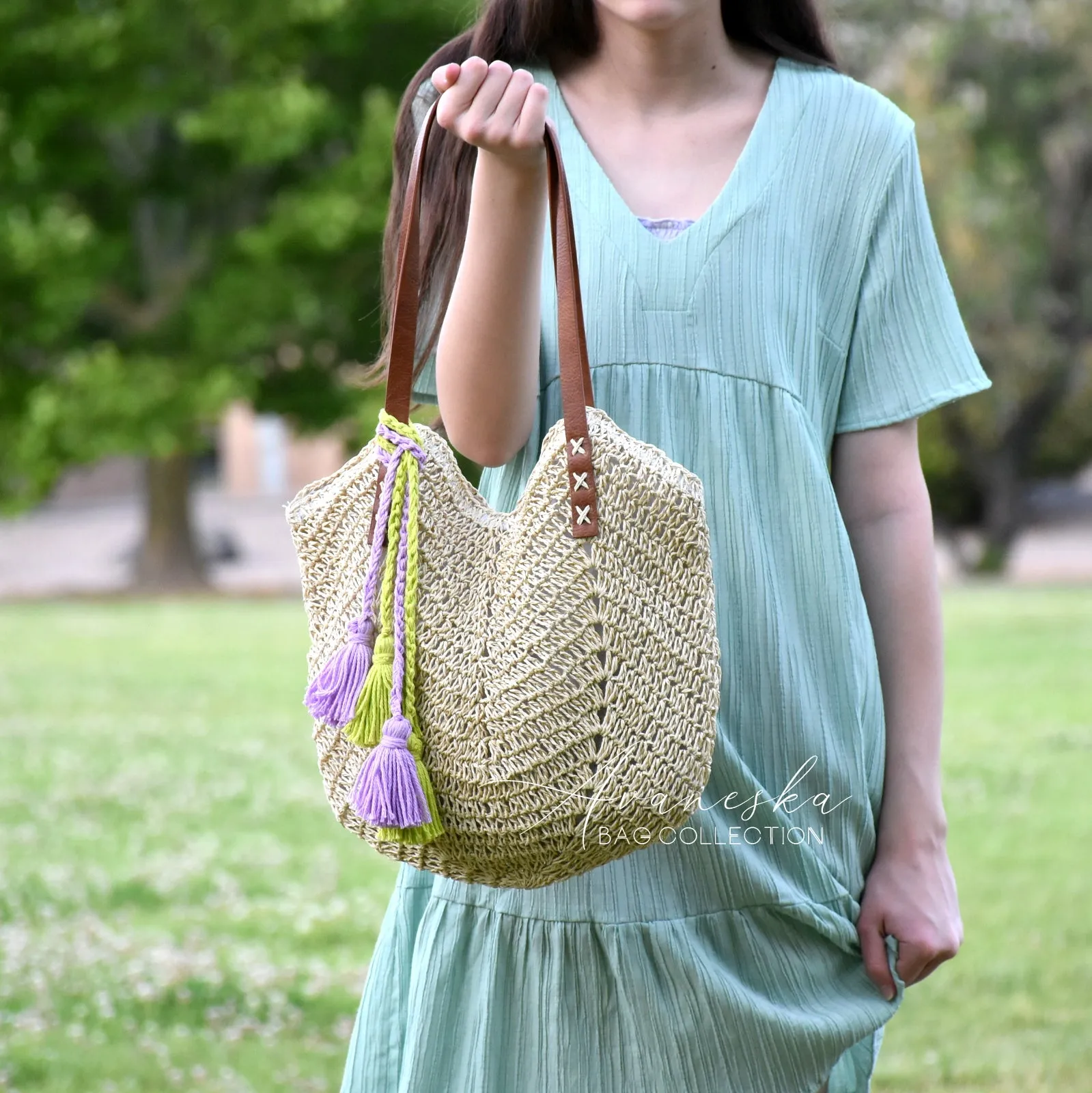 Crochet Raffia Straw Bag | The SILVIA