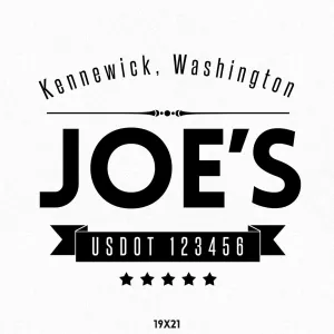 Custom Company Name Truck Decal, 2 Pack