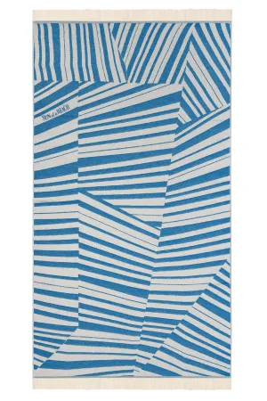 Cycladic Tiles Bright Blue | Feather Beach Towel