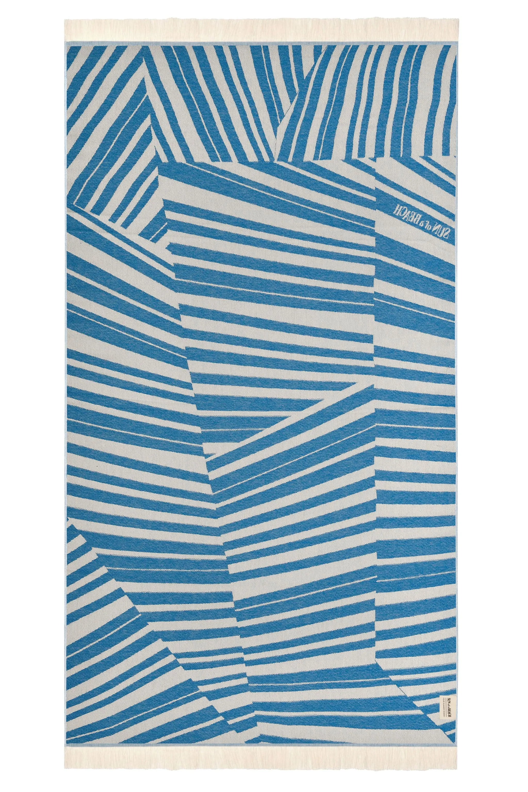 Cycladic Tiles Bright Blue | Feather Beach Towel