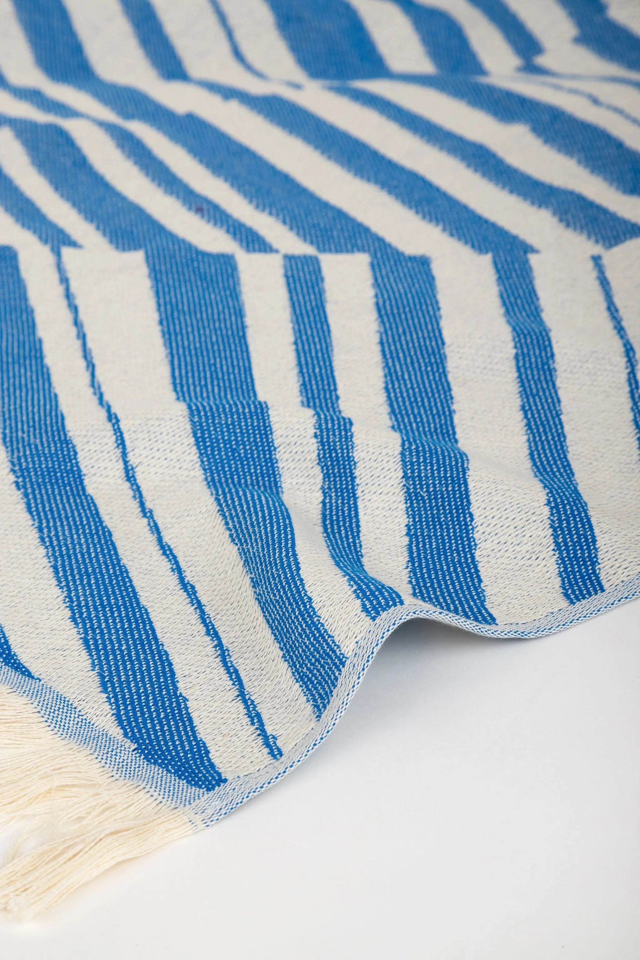 Cycladic Tiles Bright Blue | Feather Beach Towel