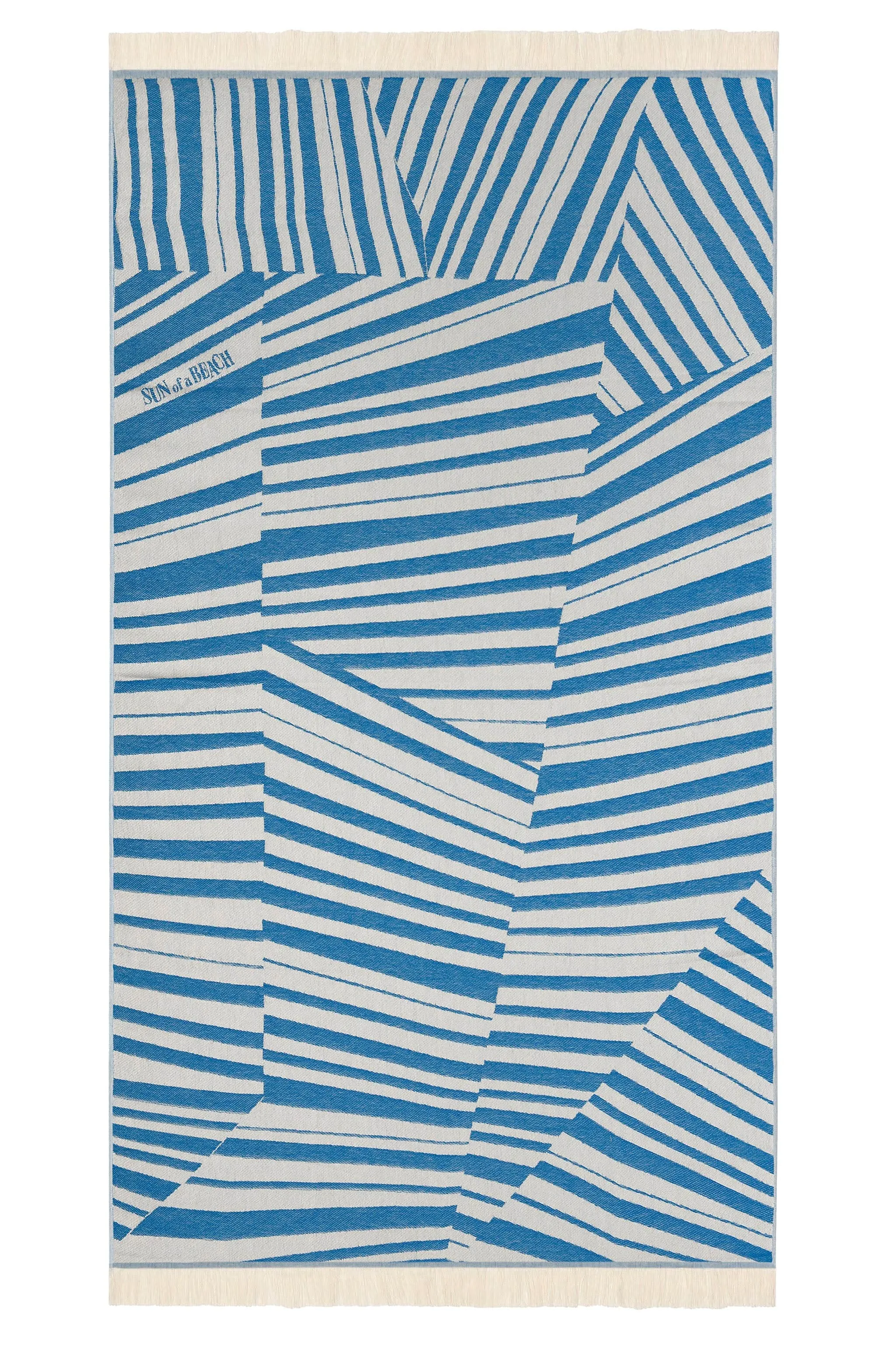 Cycladic Tiles Bright Blue | Feather Beach Towel
