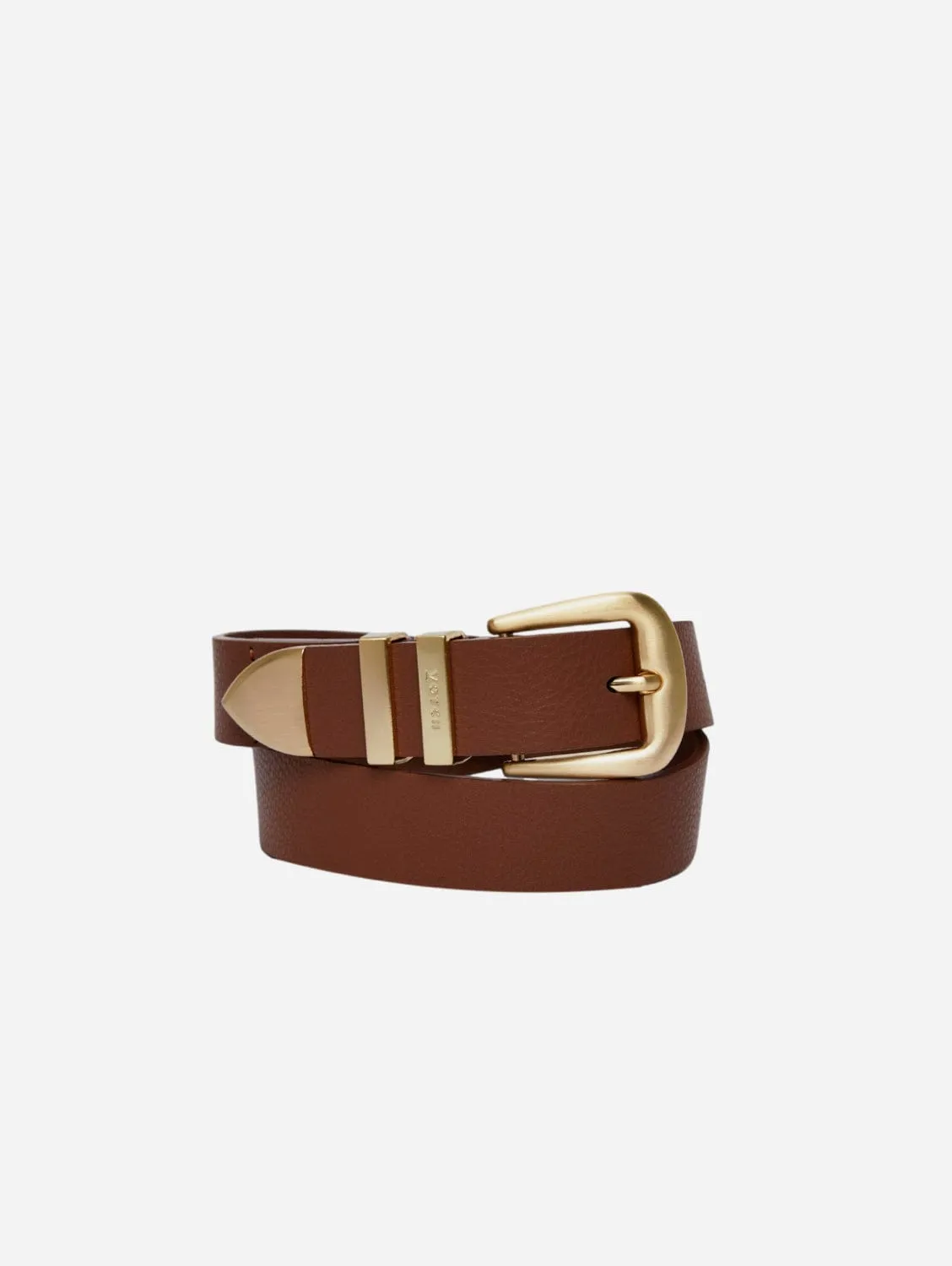 Daisy Unisex Vegan Bio-Based Bamboo Western Belt | Brown