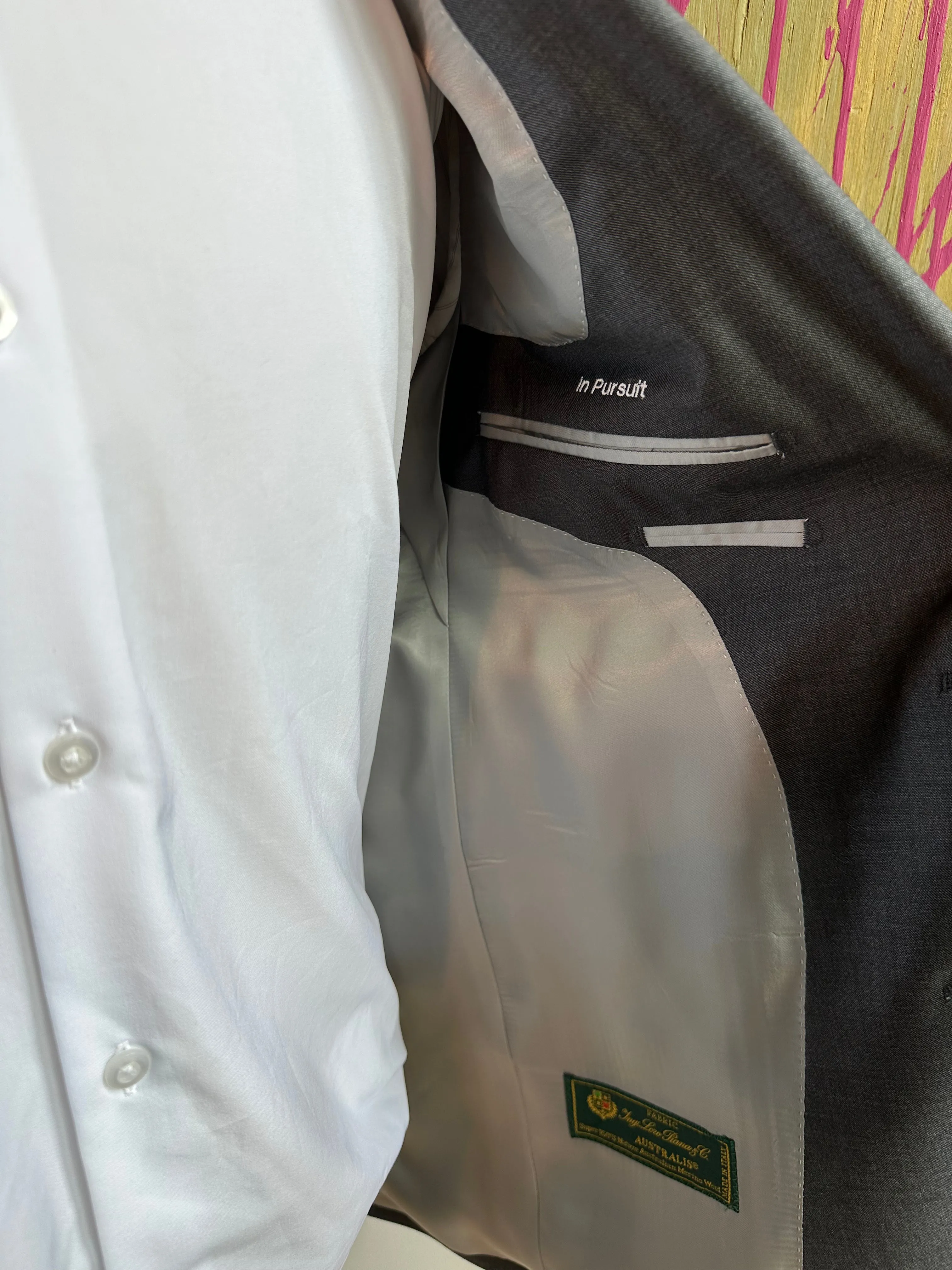 Dark Gray Sharkskin Luxury Suit