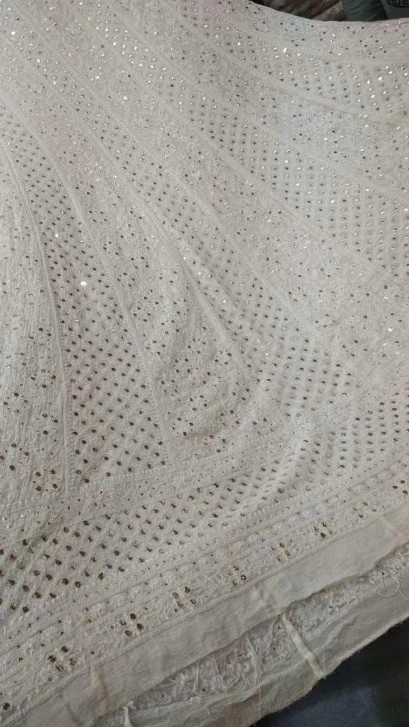 Designer Georgette Chikankari Lehenga with Chikankari Choli