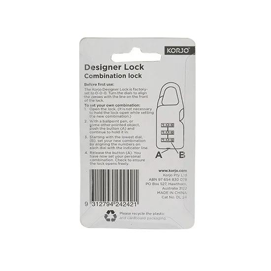Designer Lock Combination lock (Black)