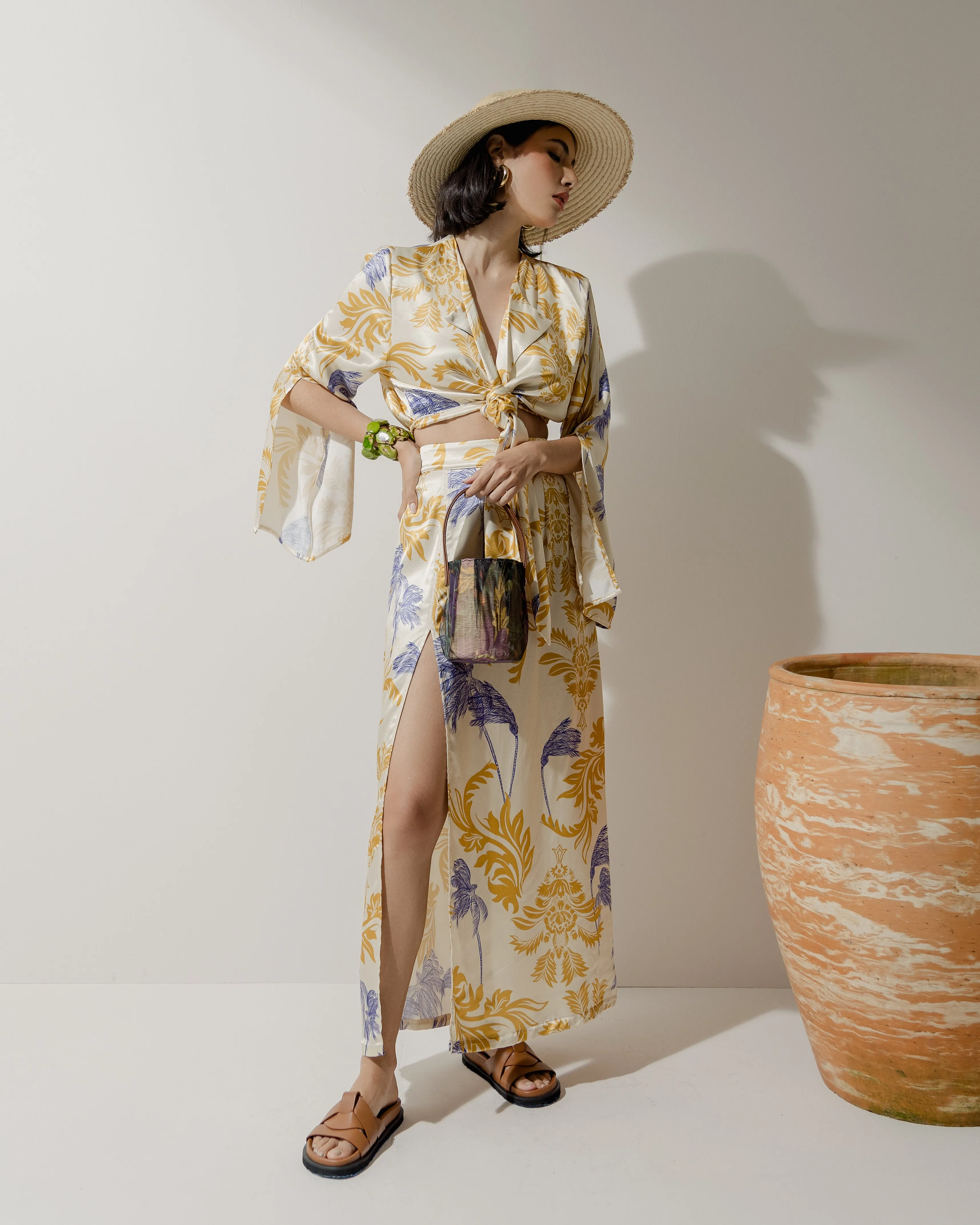 Draped Organza Mini Bucket