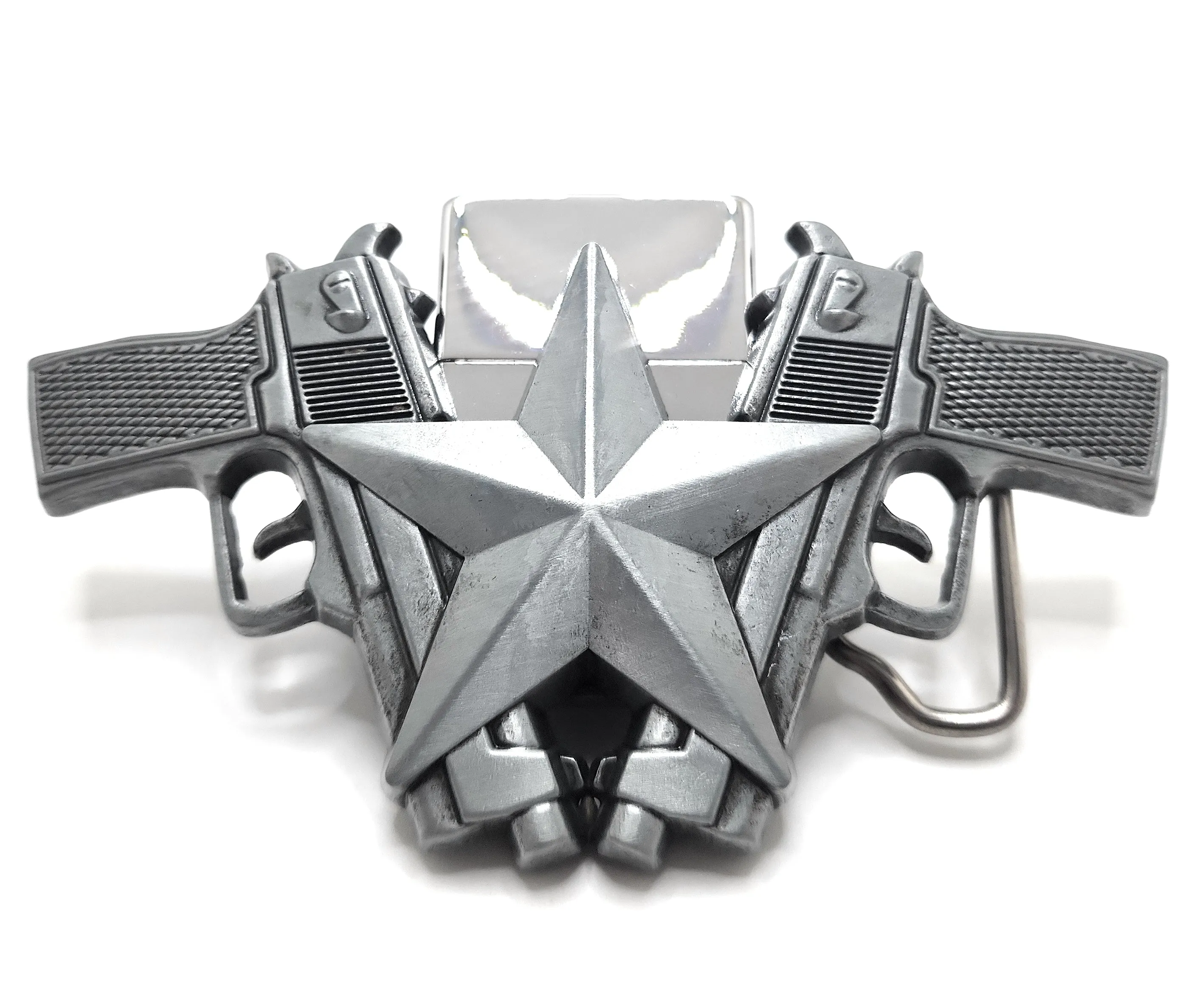 Dual 1911 Pistols with Star Lighter Belt Buckle