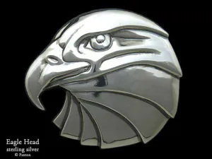Eagle Head Belt Buckle Sterling Silver