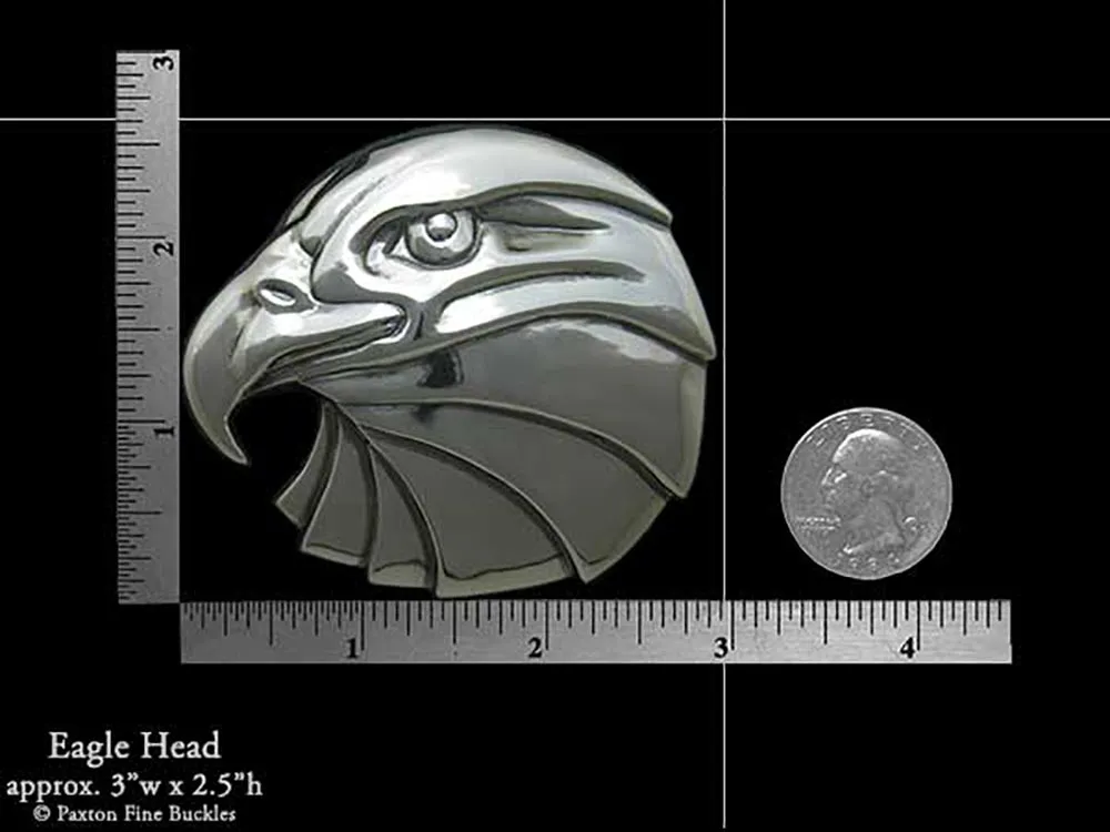 Eagle Head Belt Buckle Sterling Silver