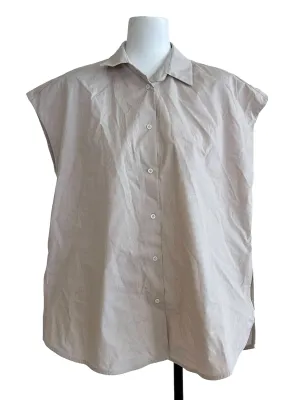 Egg Nog Brown Pinstripe Sleveless Top