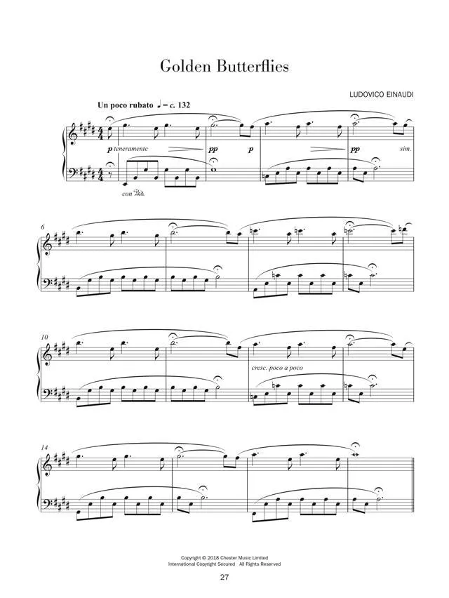 Einaudi: Seven Days Walking, Day One for Piano Solo