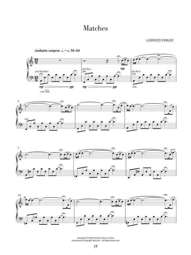 Einaudi: Seven Days Walking, Day One for Piano Solo