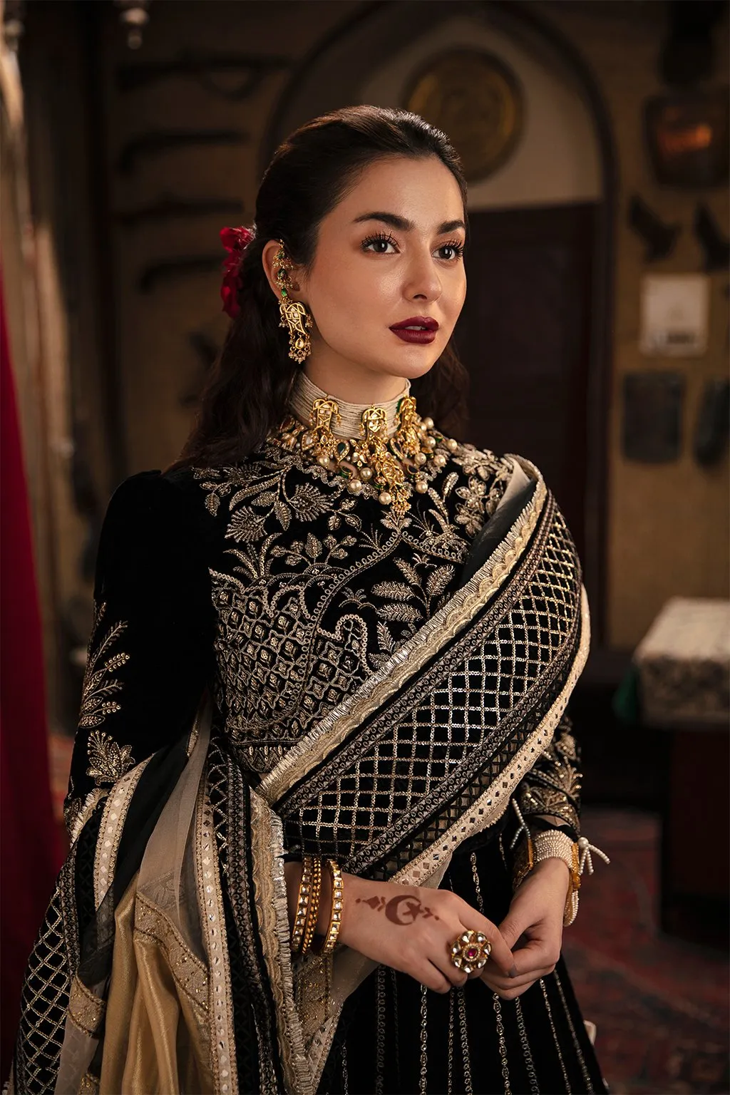 Embroidered Black Lehenga Choli by Designer #PF296