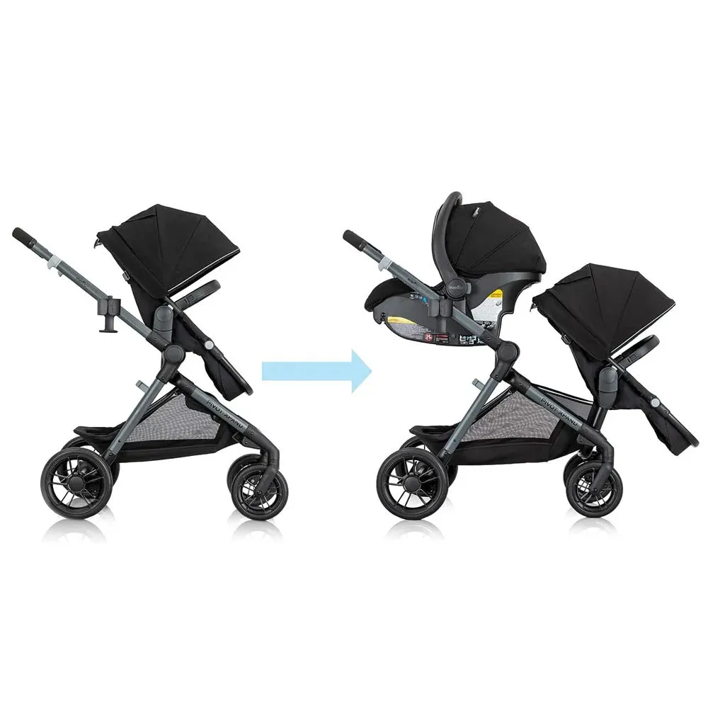Evenflo Pivot Xpand™ Travel System w/ LiteMax Infant Car Seat - Ayrshire Black