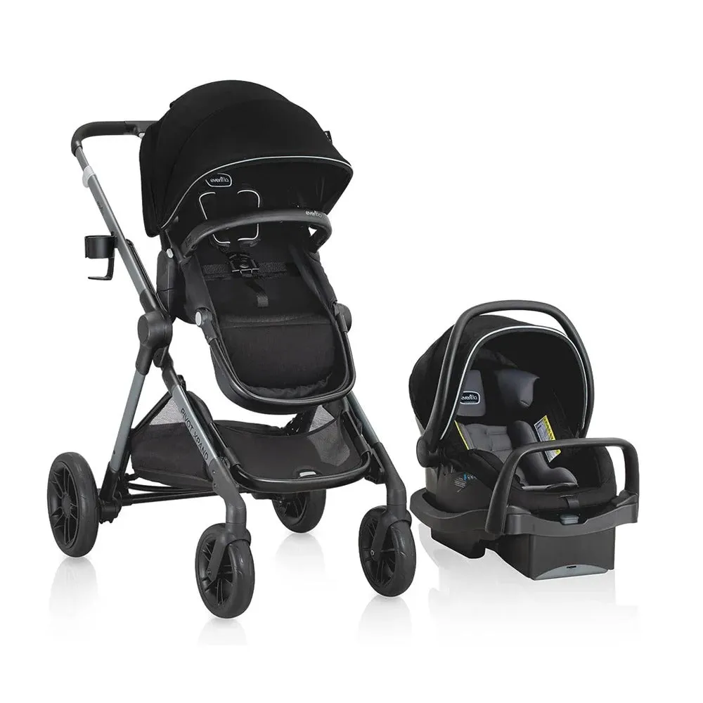 Evenflo Pivot Xpand™ Travel System w/ LiteMax Infant Car Seat - Ayrshire Black