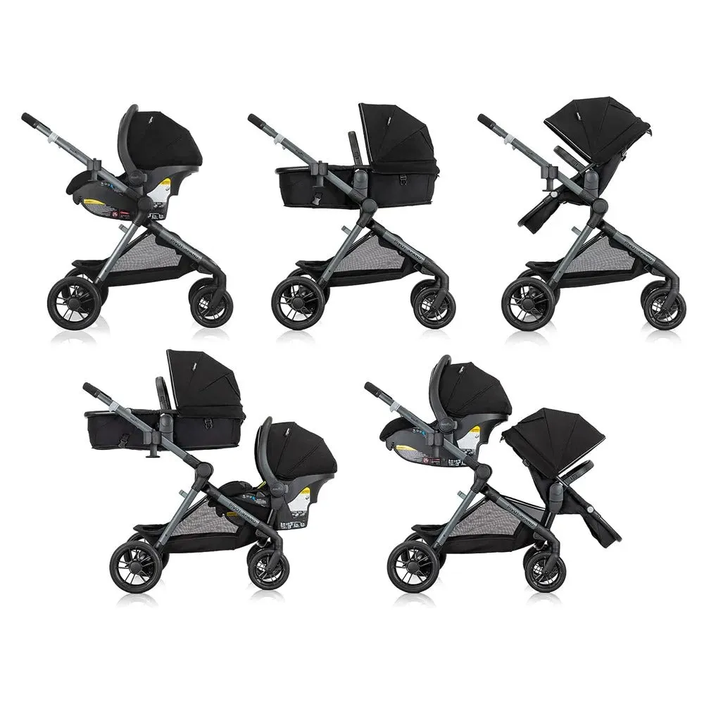 Evenflo Pivot Xpand™ Travel System w/ LiteMax Infant Car Seat - Ayrshire Black