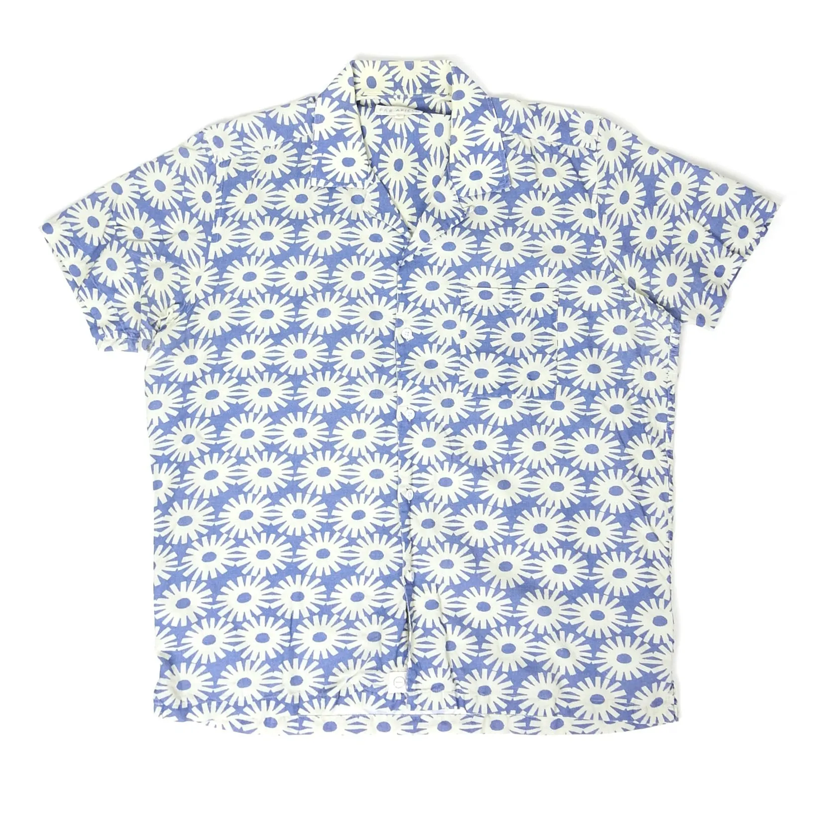 Far Afield SS Linen Camp Collar Shirt Size 3