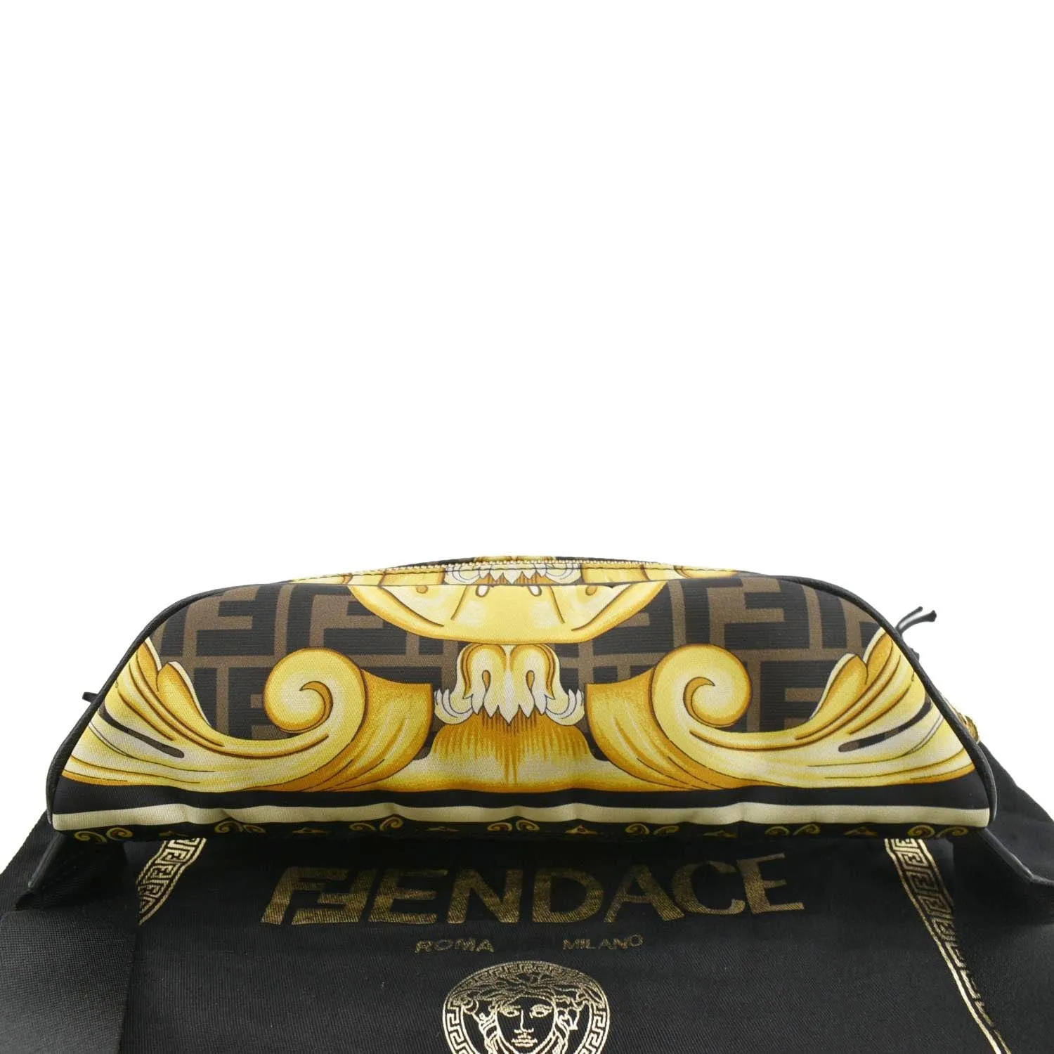 FENDI X Versace FF Baroque Nylon Belt Bag Gold