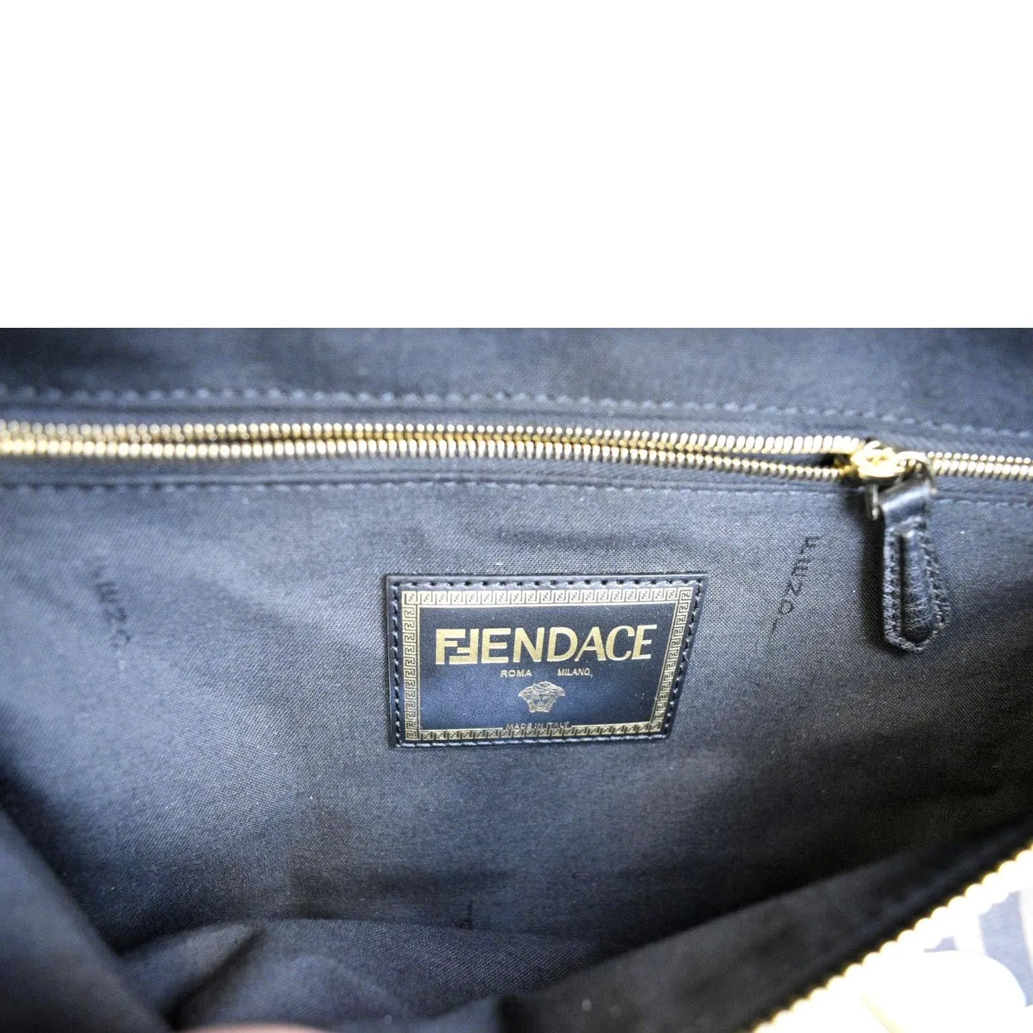 FENDI X Versace FF Baroque Nylon Belt Bag Gold
