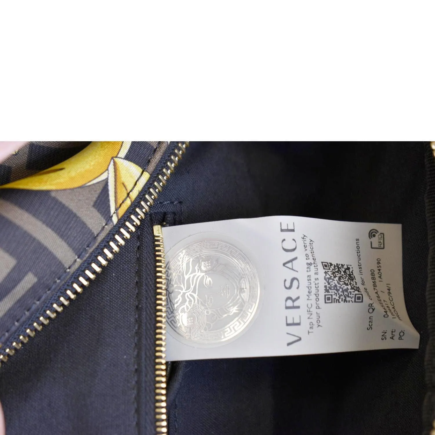 FENDI X Versace FF Baroque Nylon Belt Bag Gold