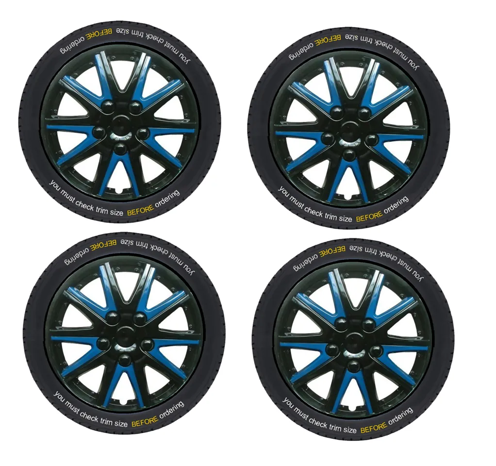 Fiat Palio Weekend Black Blue Wheel Trims Covers (1996-2016)