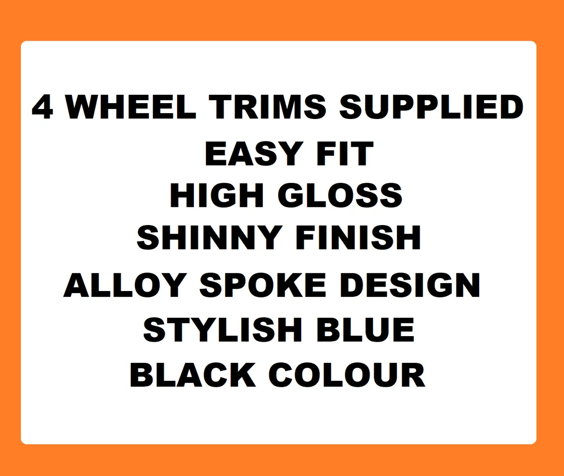 Fiat Palio Weekend Black Blue Wheel Trims Covers (1996-2016)