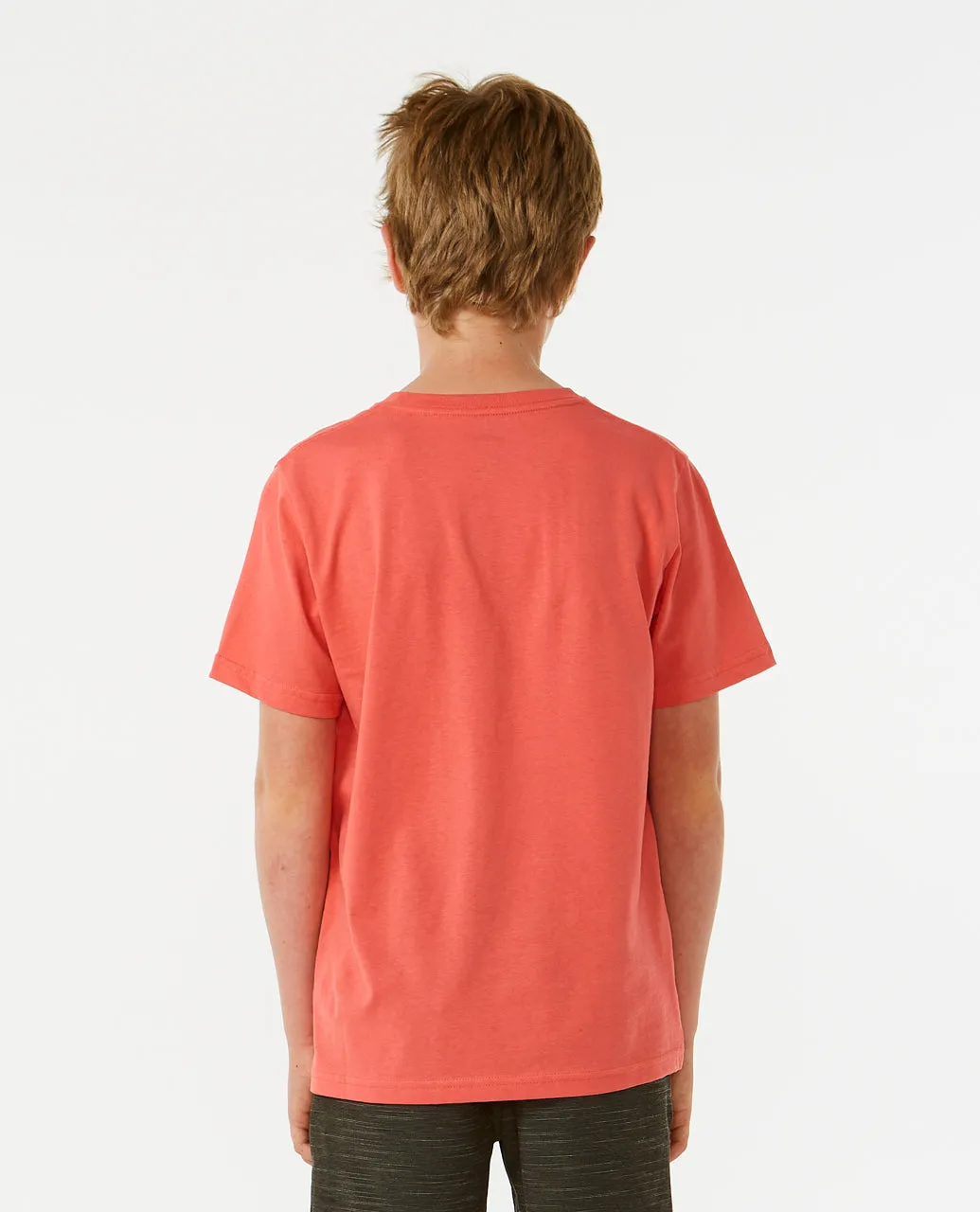 FILGREE SHORT SLEEVE TEE - HOT CORAL (AGES 12, 14 & 16)