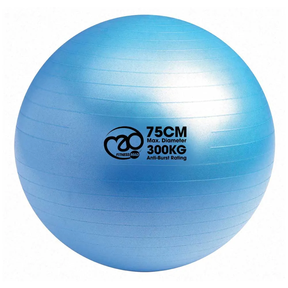 Fitness Mad Studio Swiss Ball, Pump & Online Guide - 75cm