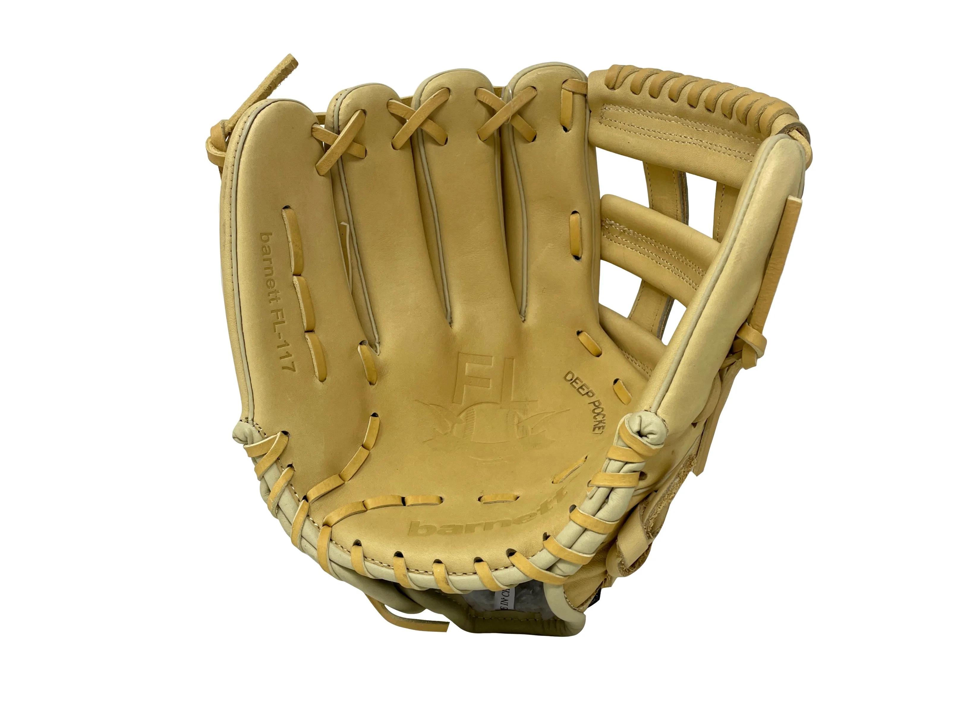 FL-117 High quality baseball and softball glove, leather, infield / fastpitch 11.7", Beige