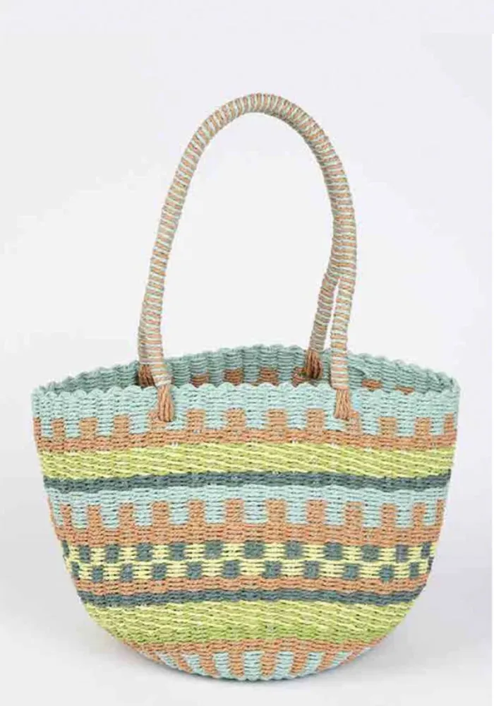Flamenco Basket Tote Bag Green