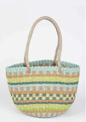 Flamenco Basket Tote Bag Green