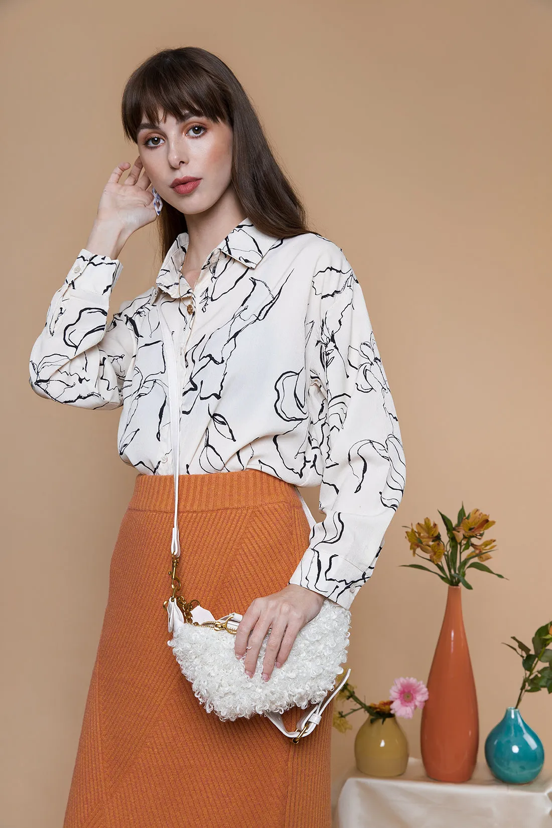 Fluffy Sheep Texture Bum Bag